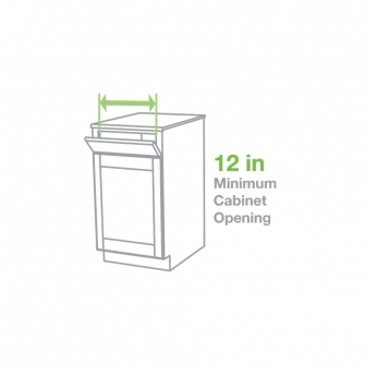 12 inch minimum cabinet opening